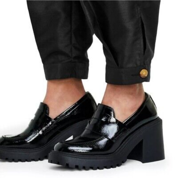 New Kika Vargas Women's Scalloped Edge Pocket Tapered Pants Black - Picture 5 of 11